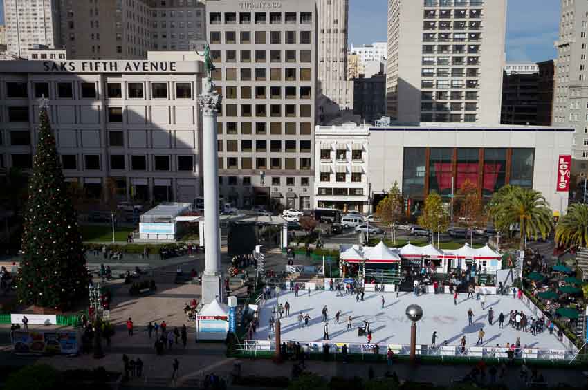 Ice Skating View from the top